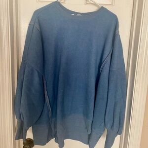 Double Zero Blue fleece sweatshirt size Small